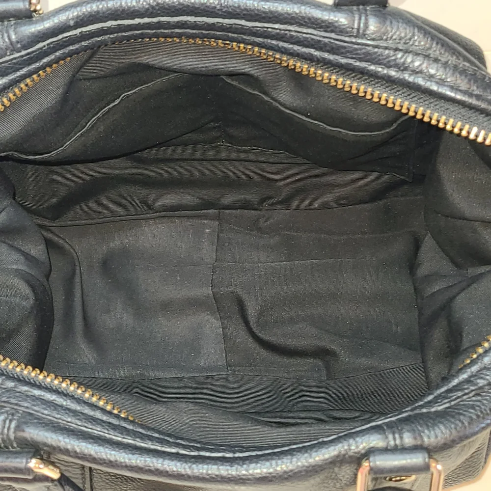 Coach Central Satchel Black Pebbled Leather EUC - Picture 11 of 16